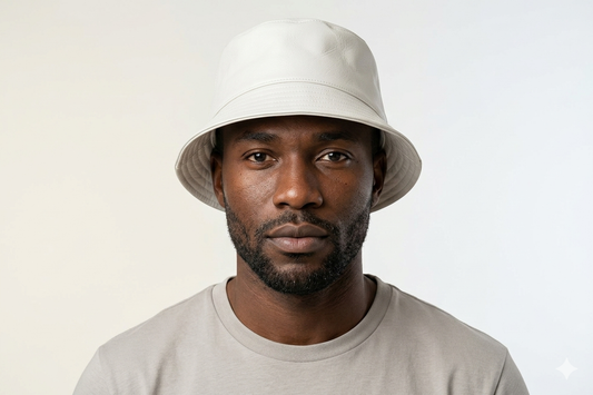 White Faux Leather Bucket Hat